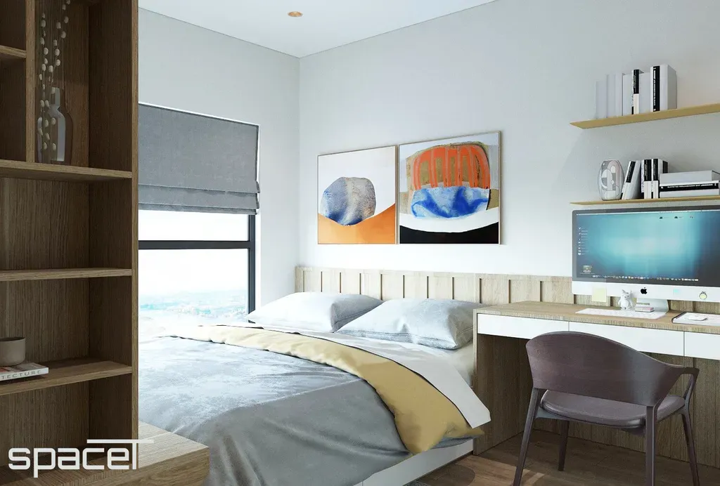 Phòng ngủ - Căn hộ Vinhomes Origami Q.9 - Phong cách Modern | Space T