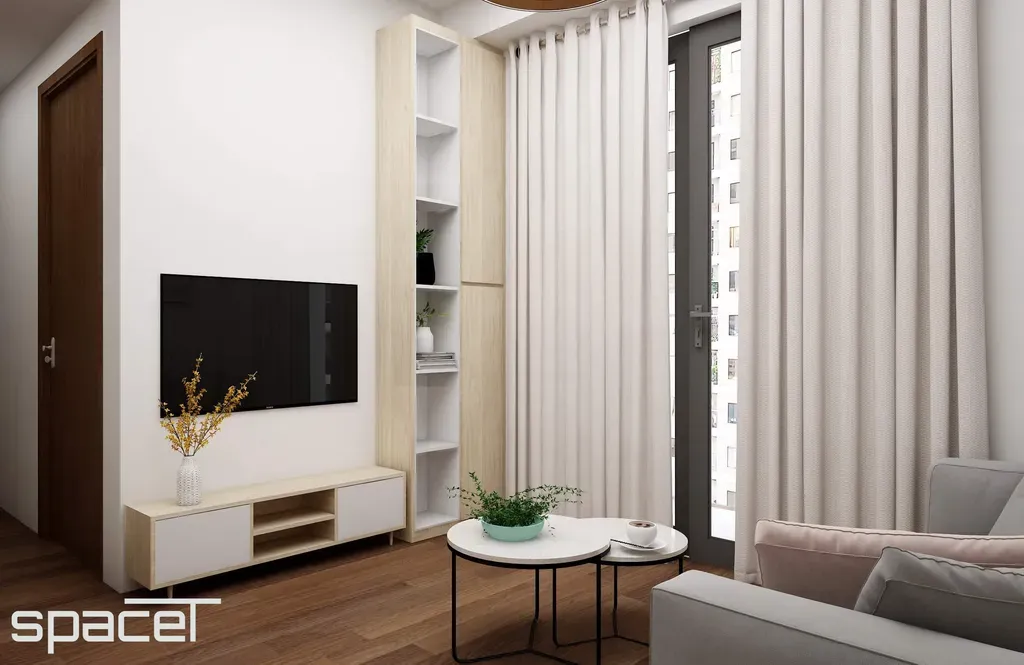 Phòng khách - Căn hộ Akari City - Phong cách Japandi | Space T