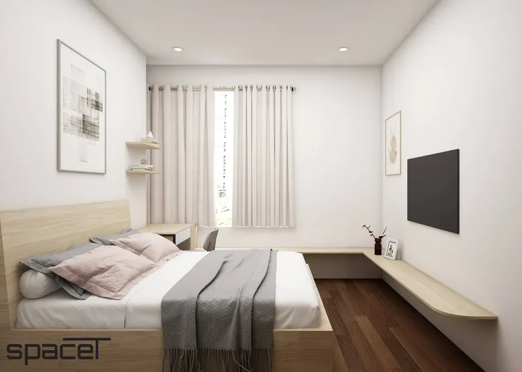 Phòng ngủ - Căn hộ Akari City - Phong cách Japandi | Space T
