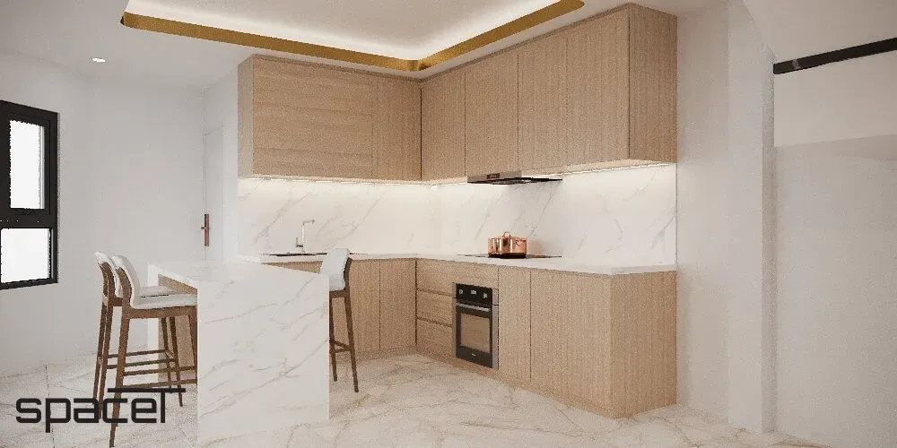 Phòng bếp - Nhà phố Quận Gò Vấp - Phong cách Modern | Space T