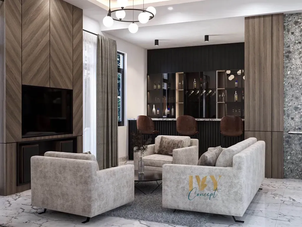 Phòng khách - Biệt thự tại Bình Dương - Phong cách Modern | Space T