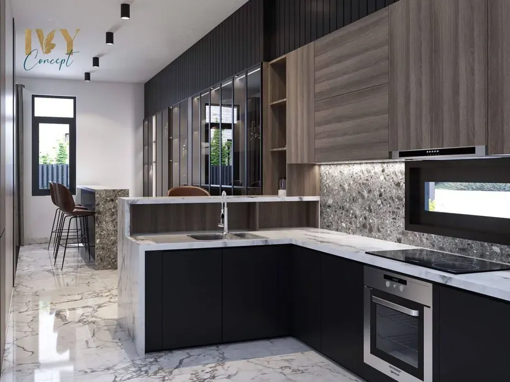 Phòng bếp - Biệt thự tại Bình Dương - Phong cách Modern | Space T