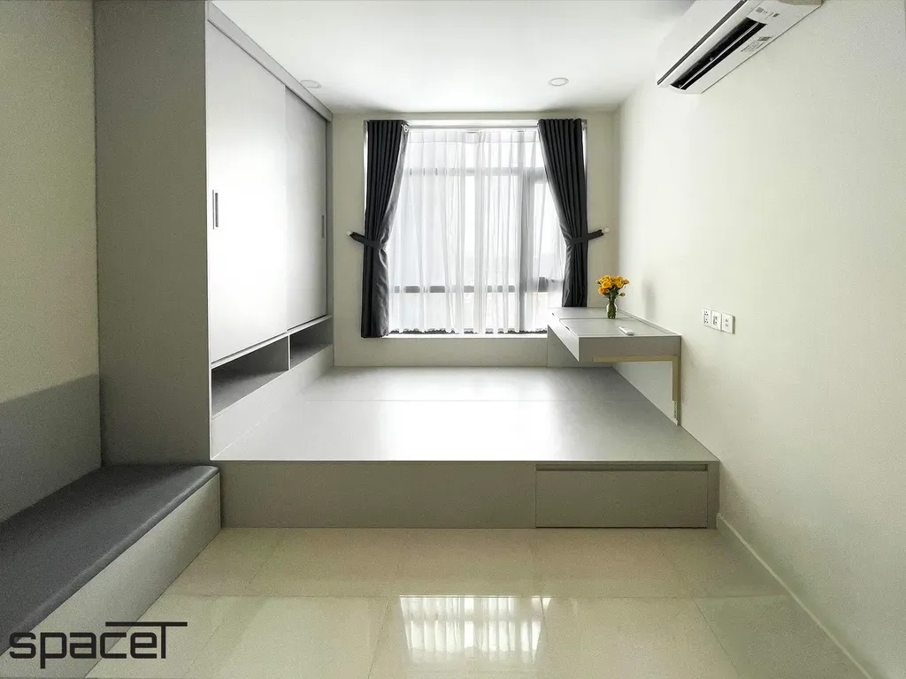 Phòng khách - Căn hộ Hoàng Anh Giai Việt Quận 8 - Phong cách Minimalist | Space T