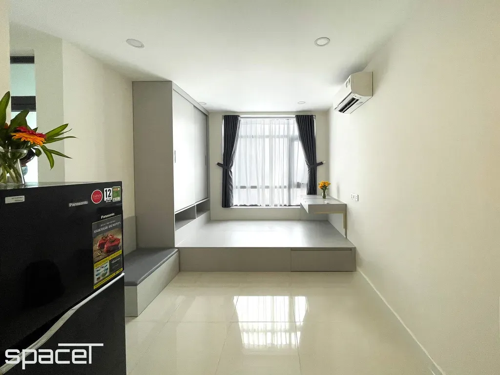 Phòng khách - Căn hộ Hoàng Anh Giai Việt Quận 8 - Phong cách Minimalist | Space T