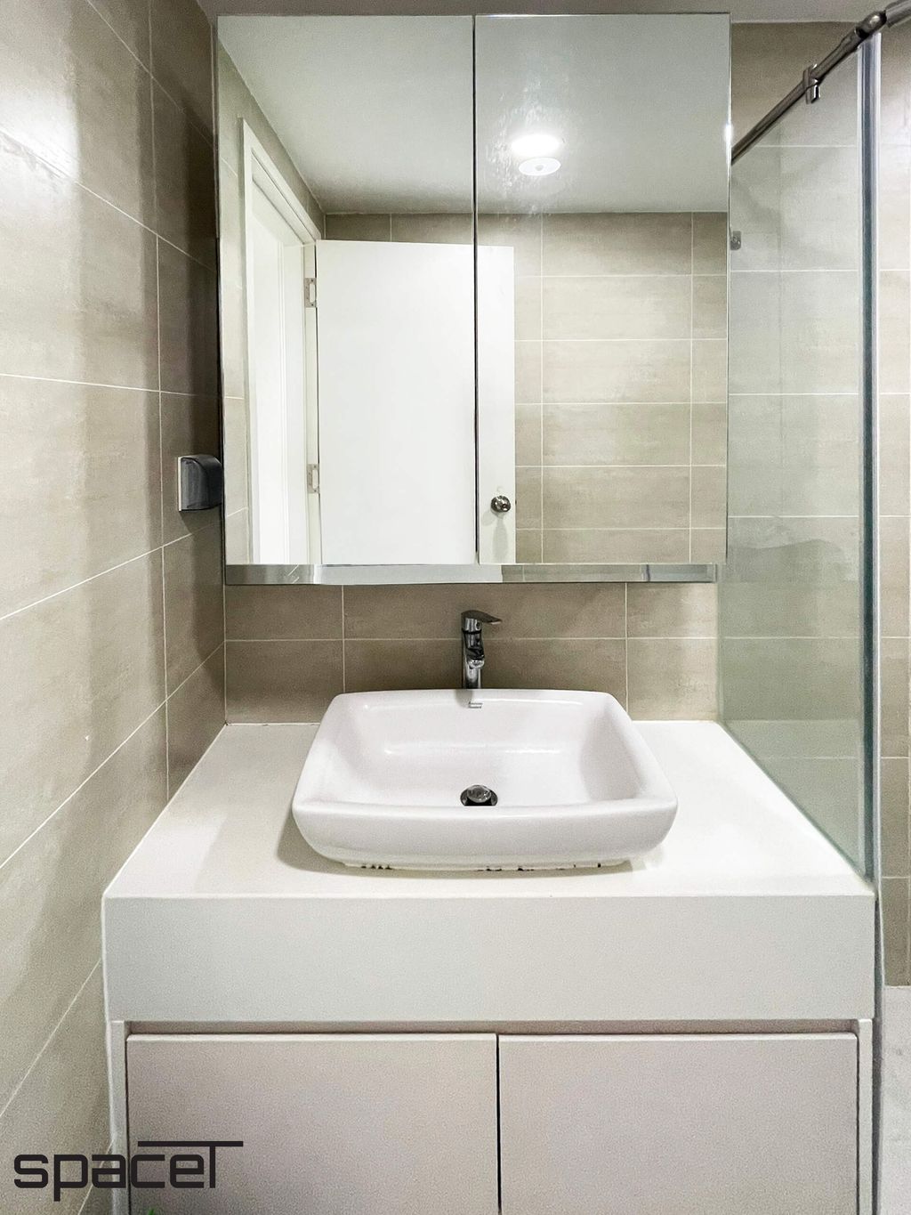 Phòng tắm - Căn hộ Hoàng Anh Giai Việt Quận 8 - Phong cách Minimalist  | Space T