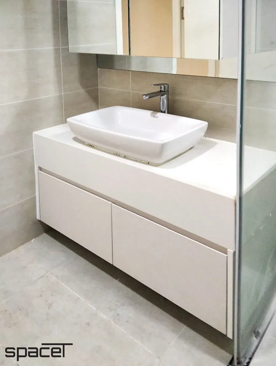 Phòng tắm - Căn hộ Hoàng Anh Giai Việt Quận 8 - Phong cách Minimalist | Space T