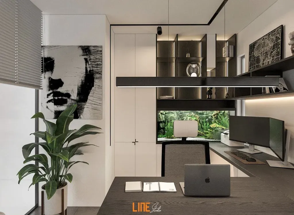 Phòng làm việc - Nhà phố Quận 9 - Phong cách Wabi Sabi + Country | Space T
