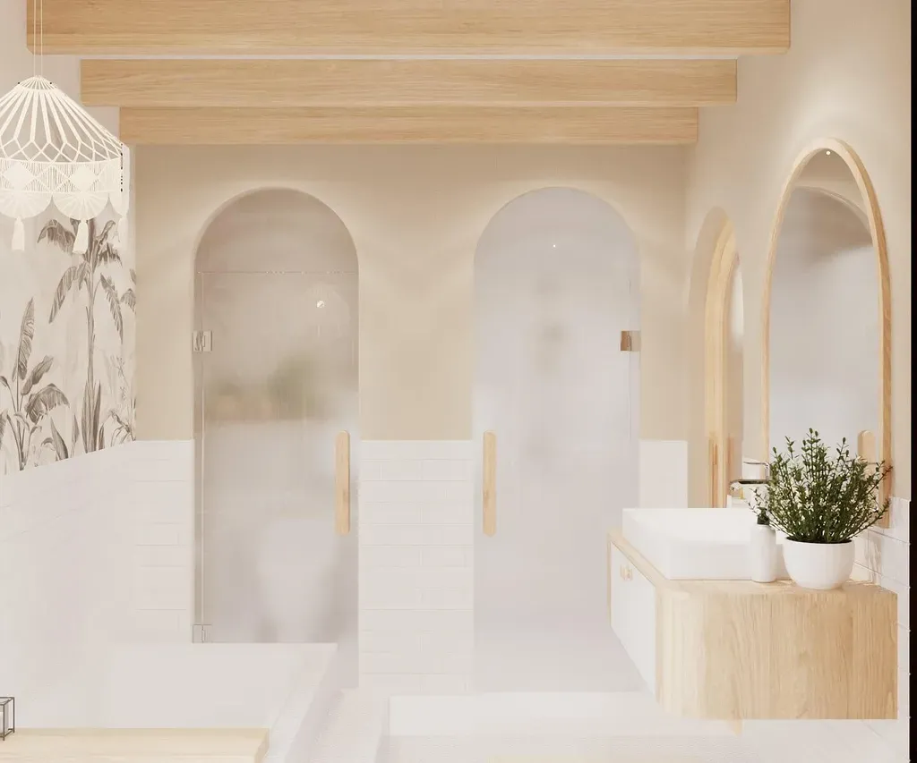 Phòng tắm - Nhà phố Nguyễn Kiệm Gò Vấp - Phong cách Wabi Sabi | Space T