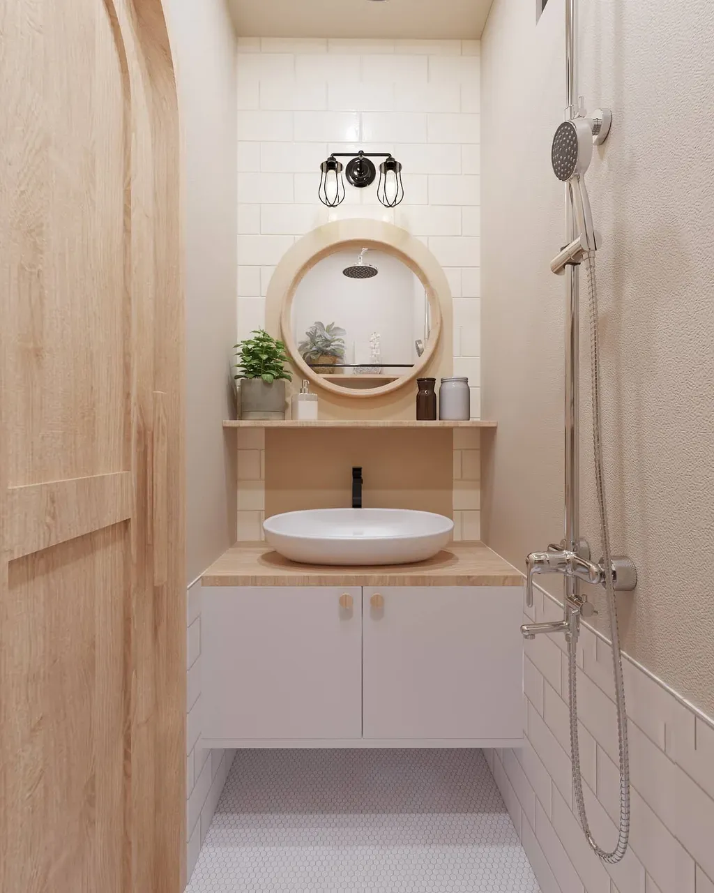 Phòng tắm - Nhà phố Nguyễn Kiệm Gò Vấp - Phong cách Wabi Sabi | Space T