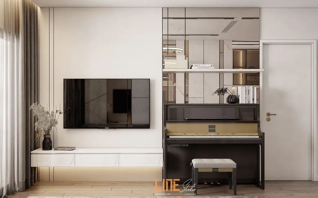 Phòng khách - Căn hộ Hado Centrosa Garden Quận 10 - Phong cách Modern | Space T