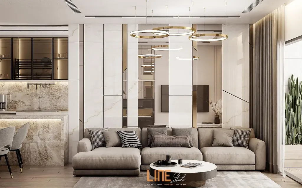 Phòng khách - Căn hộ Hado Centrosa Garden Quận 10 - Phong cách Modern | Space T