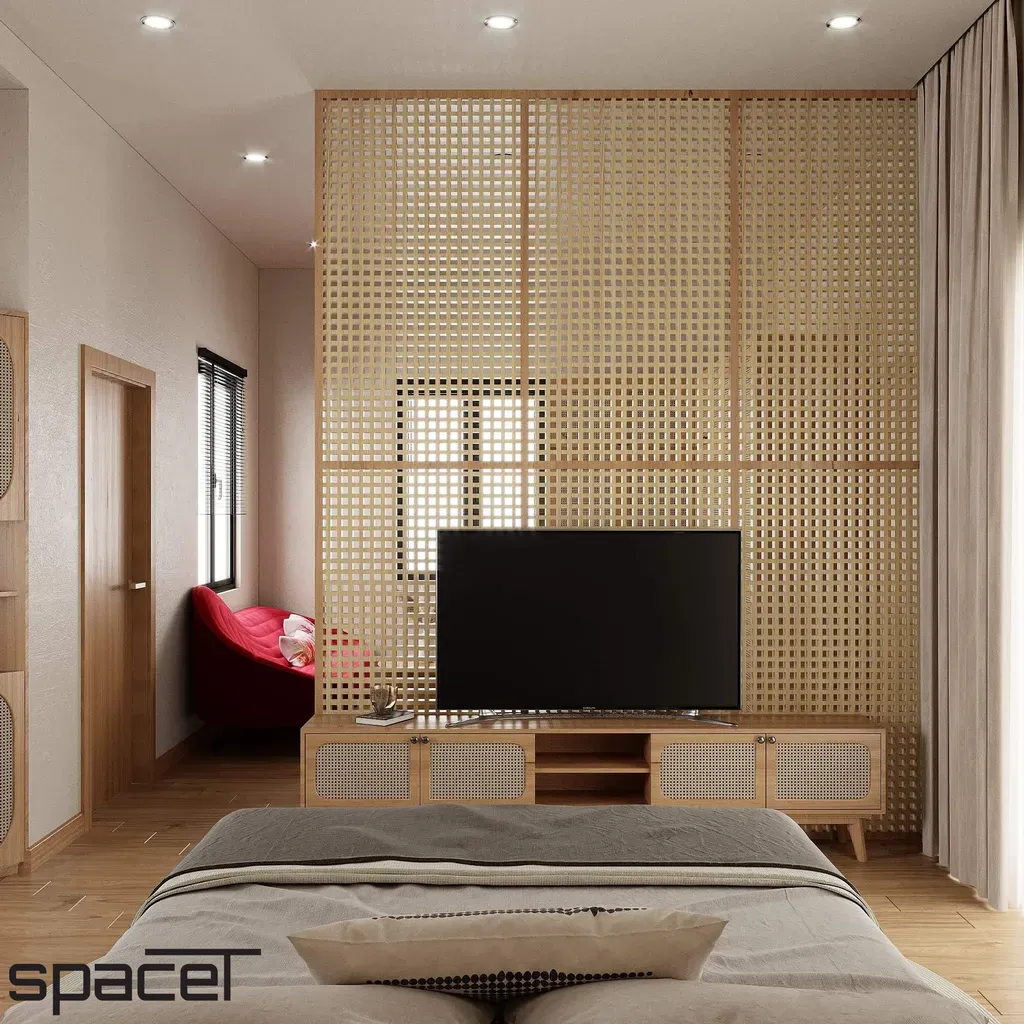 Phòng ngủ - Phòng ngủ Nhà phố Bình Thạnh - Phong cách Wabi Sabi | Space T