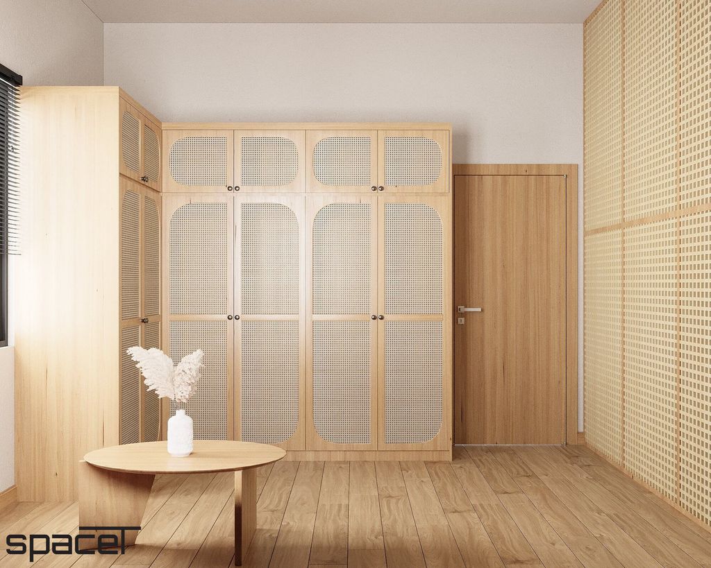 Phòng thay đồ - Phòng ngủ Nhà phố Bình Thạnh - Phong cách Wabi Sabi  | Space T