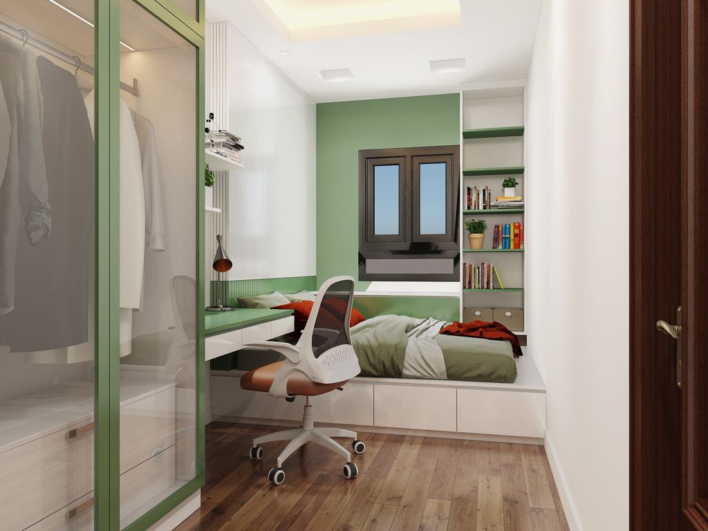 Phòng ngủ - Nhà phố Senturia Quận 12 - Phong cách Modern  | Space T