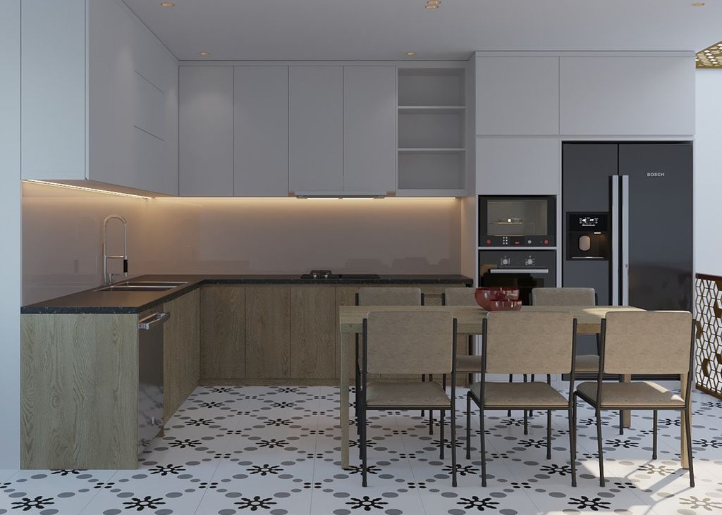 Phòng bếp, Phòng ăn - Nhà phố Quận 10 - Phong cách Modern  | Space T