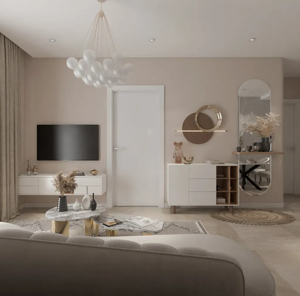 Phòng khách - Căn hộ Saigon South Residence - Phong cách Modern | Space T