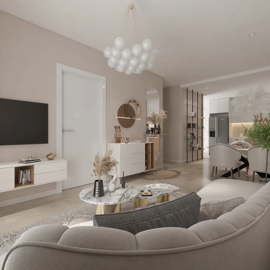 Phòng khách - Căn hộ Saigon South Residence - Phong cách Modern | Space T