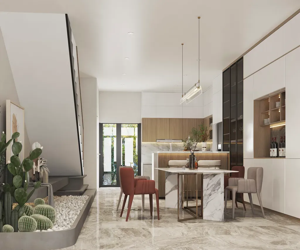 Phòng ăn - Nhà phố Bà Rịa - Vũng Tàu - Phong cách Modern | Space T