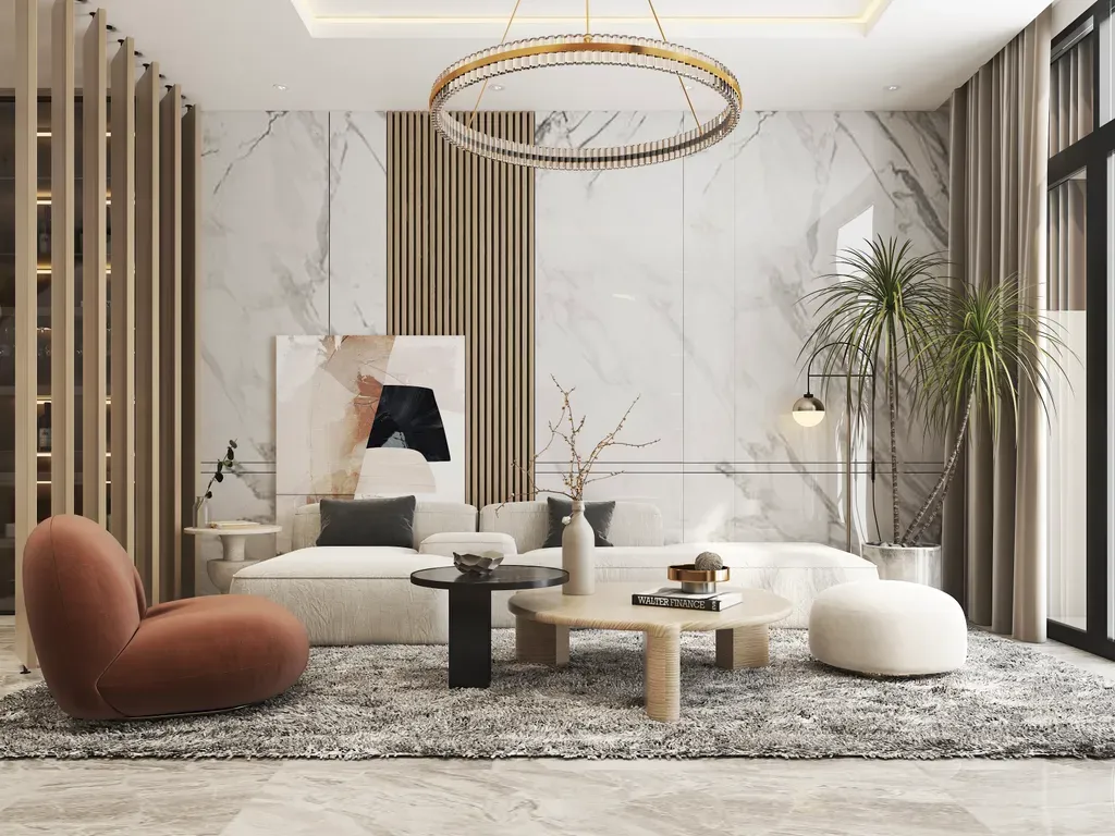 Phòng khách - Nhà phố Bà Rịa - Vũng Tàu - Phong cách Modern | Space T