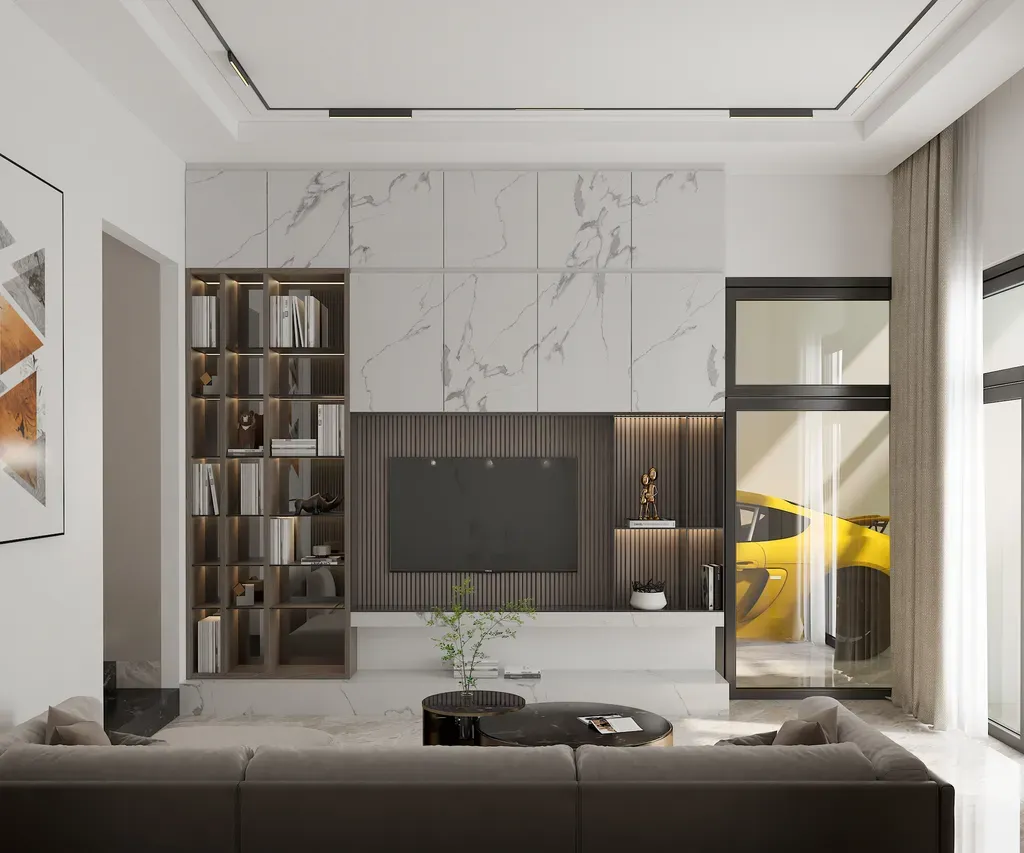 Phòng khách - Nhà phố tại Bà Rịa Vũng Tàu - Phong cách Modern | Space T