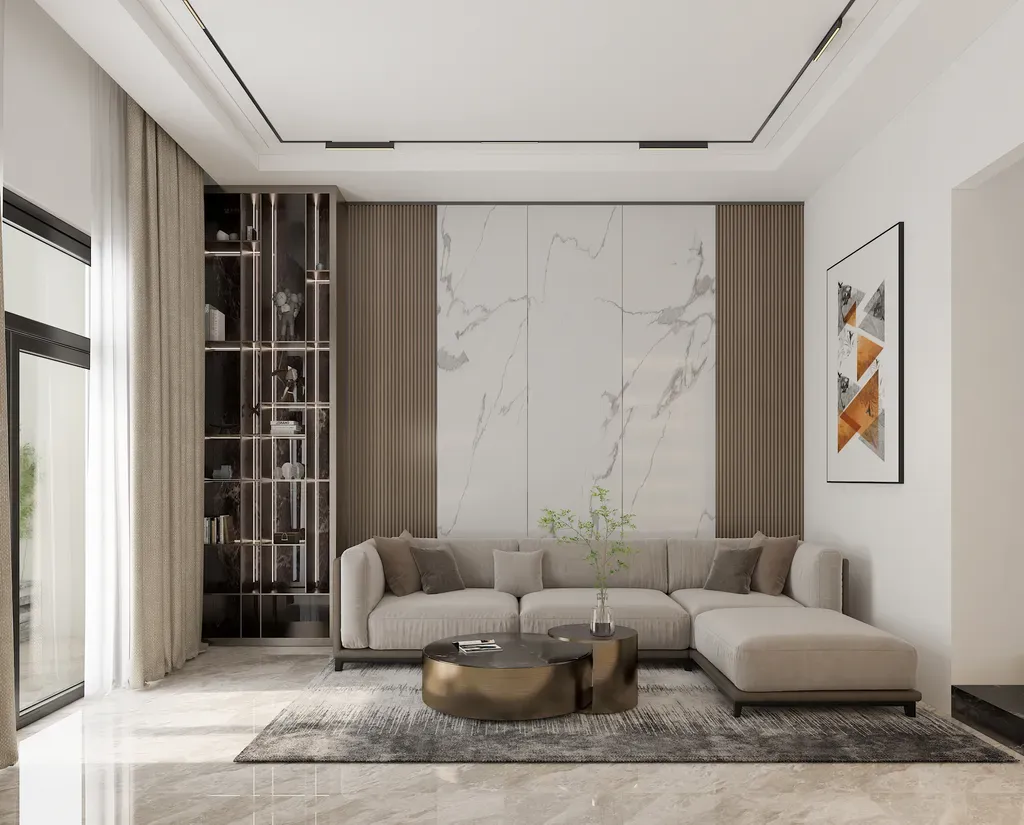 Phòng khách - Nhà phố tại Bà Rịa Vũng Tàu - Phong cách Modern | Space T