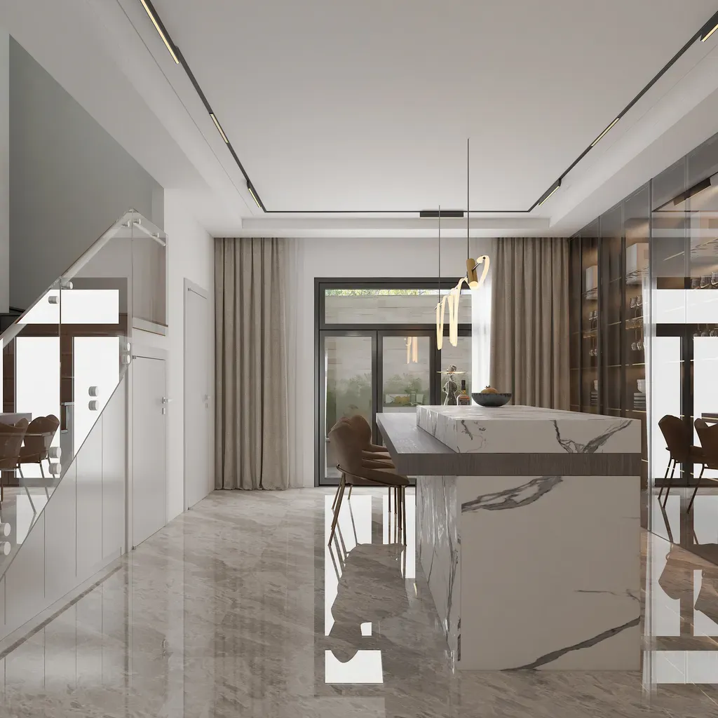 Phòng bếp, Phòng ăn - Nhà phố tại Bà Rịa Vũng Tàu - Phong cách Modern | Space T