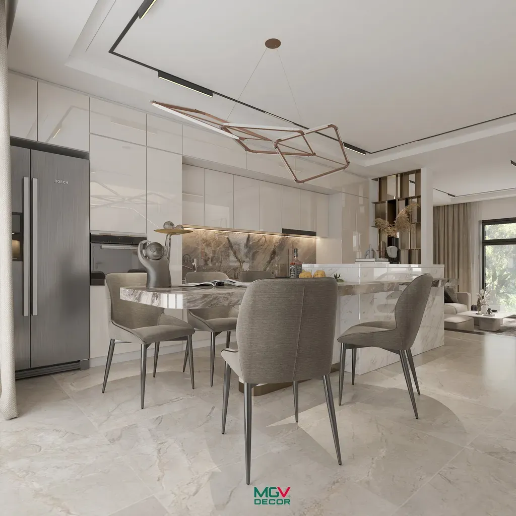 Phòng bếp, Phòng ăn - Nhà phố tại Bà Rịa - Vũng Tàu - Phong cách Modern | Space T