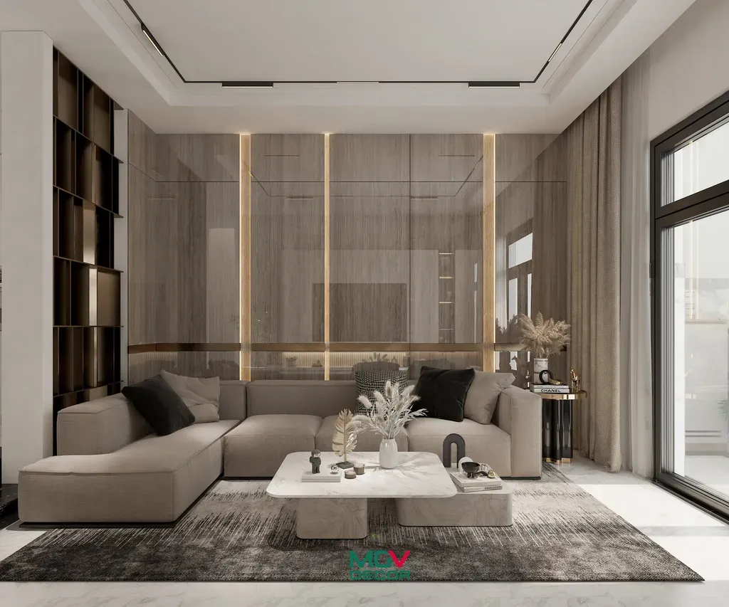 Phòng khách - Nhà phố tại Bà Rịa - Vũng Tàu - Phong cách Modern | Space T