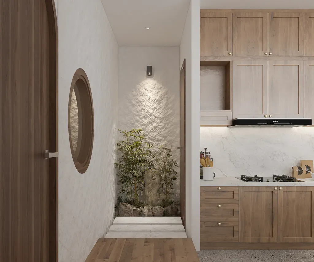 Phòng bếp - Nhà phố gạch đỏ Bà Rịa - Vũng Tàu - Phong cách Modern | Space T