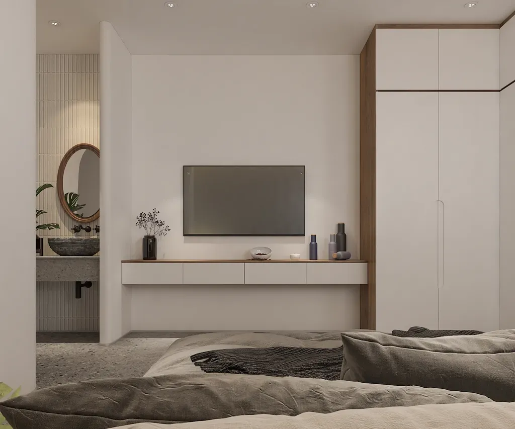 Phòng ngủ - Nhà phố gạch đỏ Bà Rịa - Vũng Tàu - Phong cách Modern | Space T