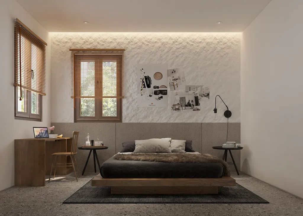 Phòng ngủ - Nhà phố gạch đỏ Bà Rịa - Vũng Tàu - Phong cách Modern | Space T