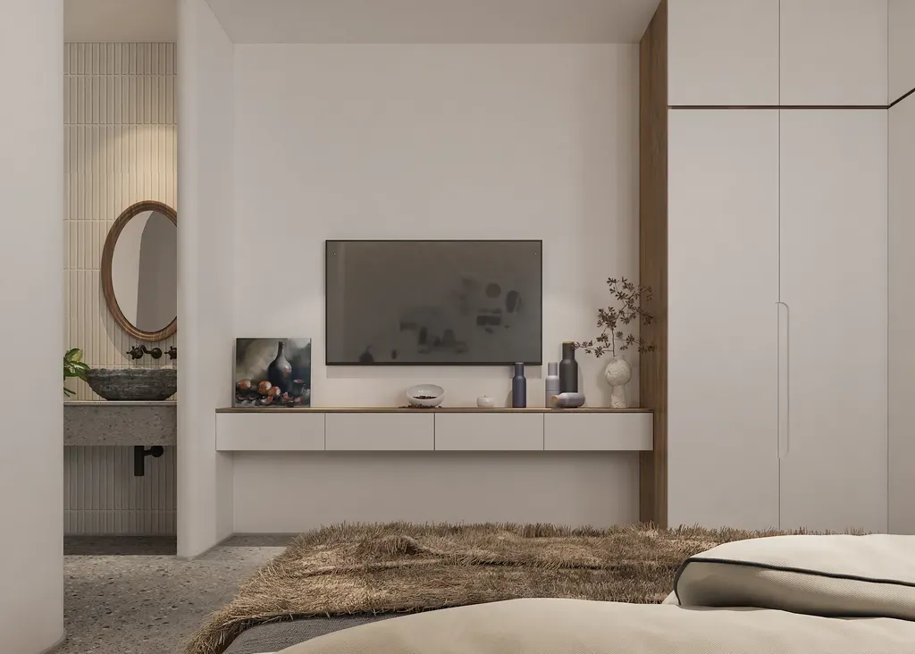 Phòng ngủ - Nhà phố gạch đỏ Bà Rịa - Vũng Tàu - Phong cách Modern | Space T