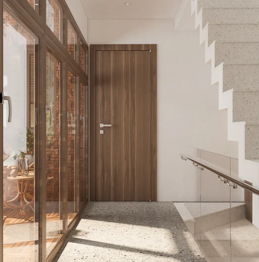 Cầu thang - Nhà phố gạch đỏ Bà Rịa - Vũng Tàu - Phong cách Modern | Space T