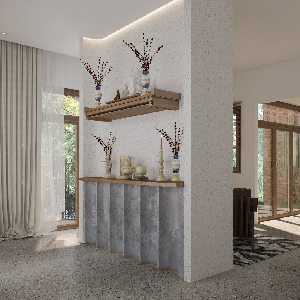 Phòng thờ - Nhà phố gạch đỏ Bà Rịa - Vũng Tàu - Phong cách Modern | Space T