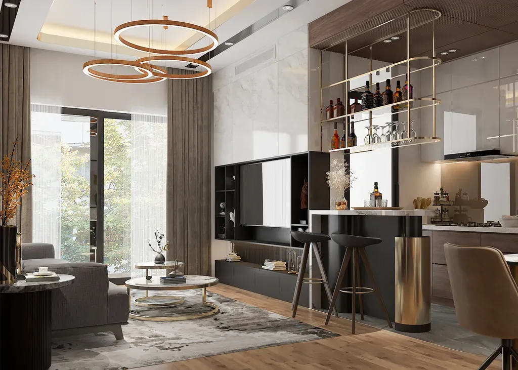 Căn hộ Sarimi Sala (Mẫu Phòng khách + Bếp) - Phong cách Modern | Space T