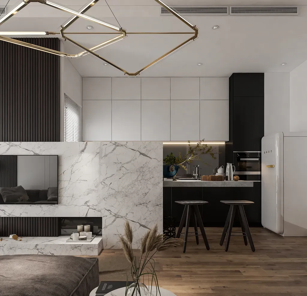 Phòng bếp - Căn hộ Sarimi Sala - Phong cách Modern | Space T