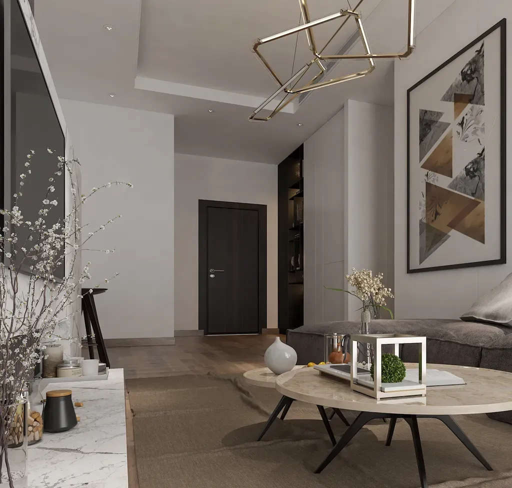 Phòng khách, Lối vào - Căn hộ Sarimi Sala - Phong cách Modern | Space T