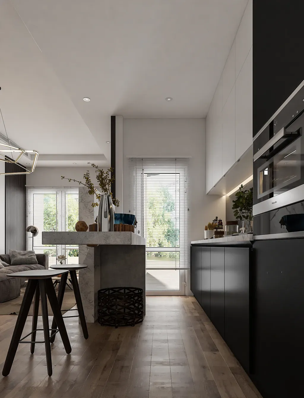 Phòng bếp, Phòng ăn - Căn hộ Sarimi Sala - Phong cách Modern | Space T