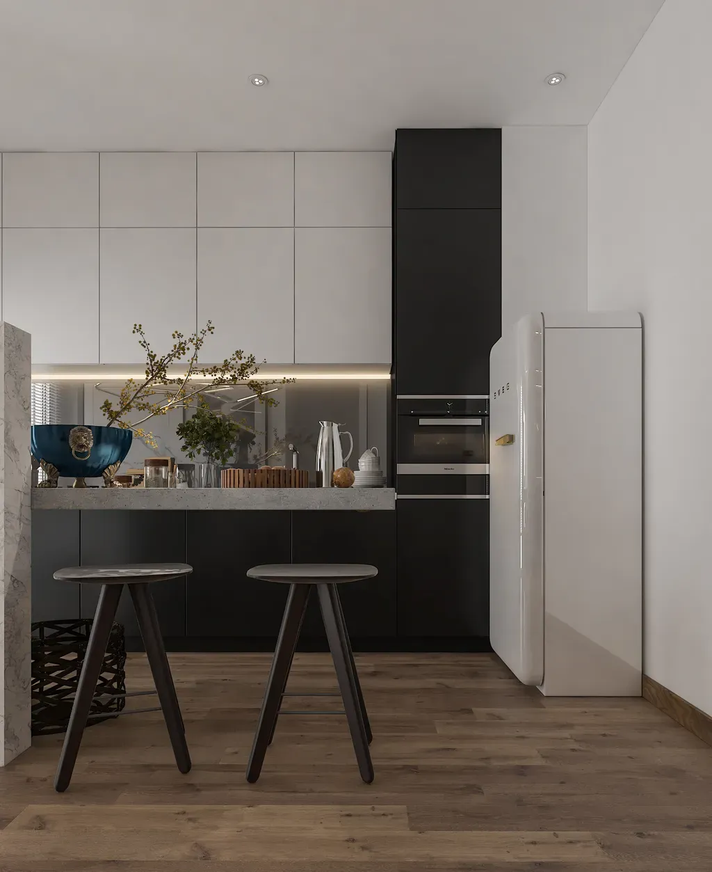 Phòng bếp, Phòng ăn - Căn hộ Sarimi Sala - Phong cách Modern | Space T