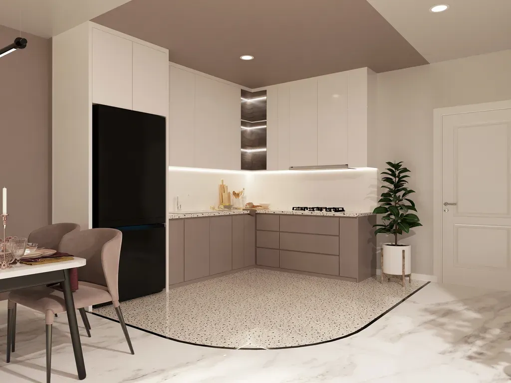 Phòng bếp - Căn hộ The Origami (Nhà mẫu 50m2) - Phong cách Modern | Space T