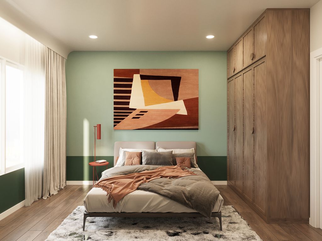 Phòng ngủ - Căn hộ The Origami (Nhà mẫu 60m2) - Phong cách Modern  | Space T