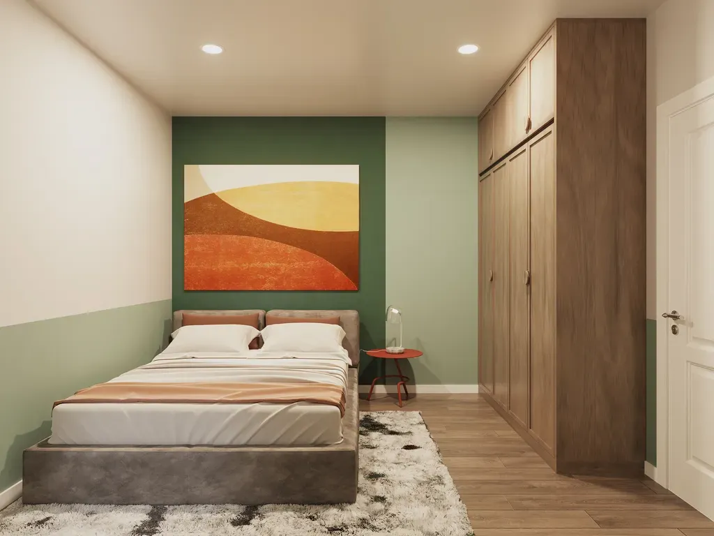 Phòng ngủ - Căn hộ The Origami (Nhà mẫu 60m2) - Phong cách Modern | Space T