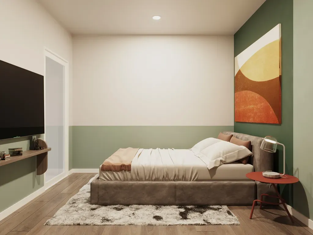 Phòng ngủ - Căn hộ The Origami (Nhà mẫu 60m2) - Phong cách Modern | Space T