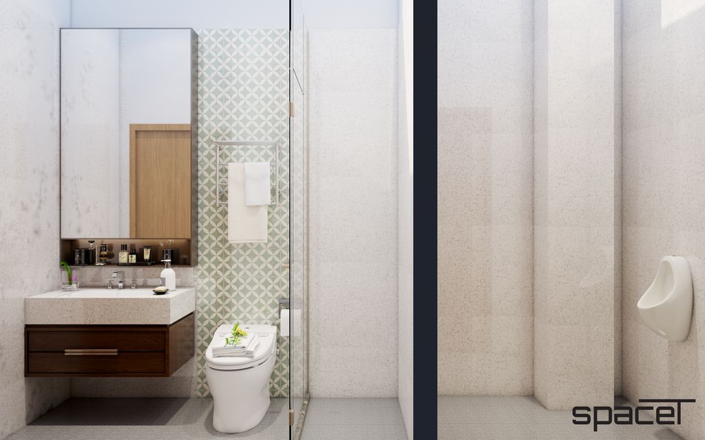 Phòng tắm - Nhà ở kết hợp kinh doanh Quận 11 - Phong cách Modern  | Space T