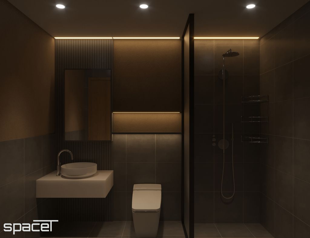 Phòng tắm - Căn hộ The Origami (Vinhomes) - Phong cách Japandi  | Space T