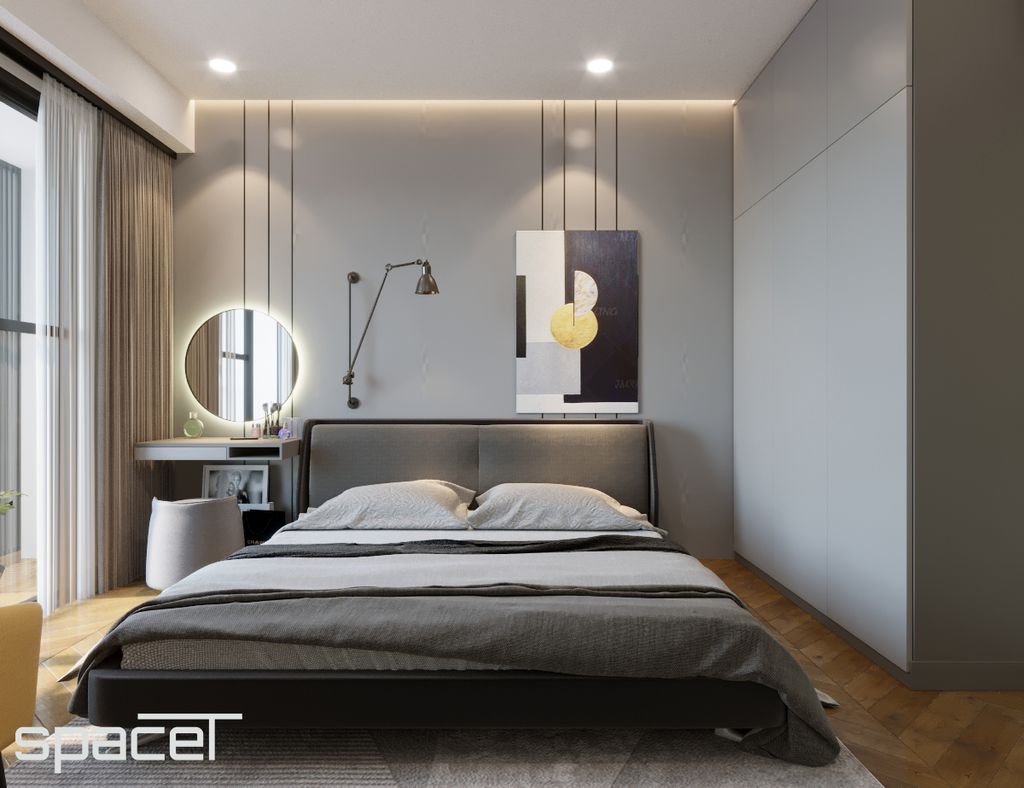 Phòng ngủ - Căn hộ The Ascentia Quận 7 - Phong cách Modern  | Space T