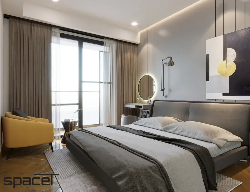 Phòng ngủ - Căn hộ The Ascentia Quận 7 - Phong cách Modern | Space T