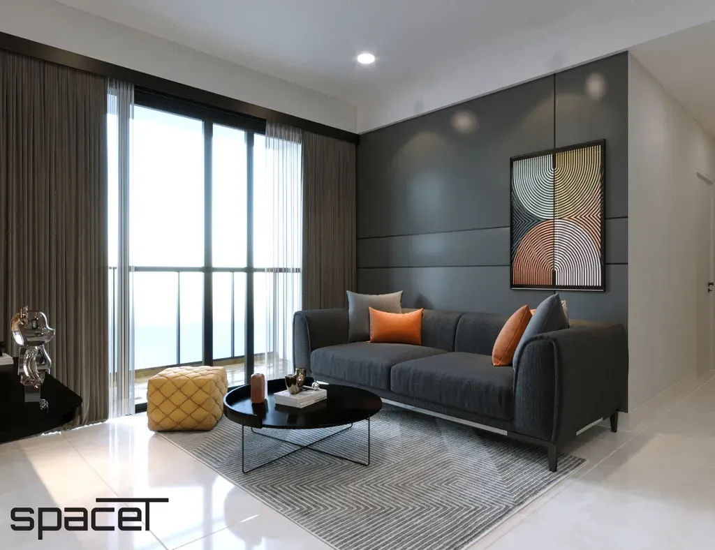 Phòng khách - Căn hộ The Ascentia Quận 7 - Phong cách Modern | Space T