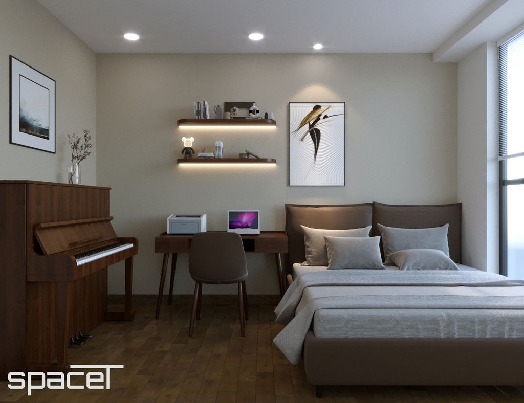 Phòng ngủ - Căn hộ The Ascentia Quận 7 - Phong cách Modern  | Space T