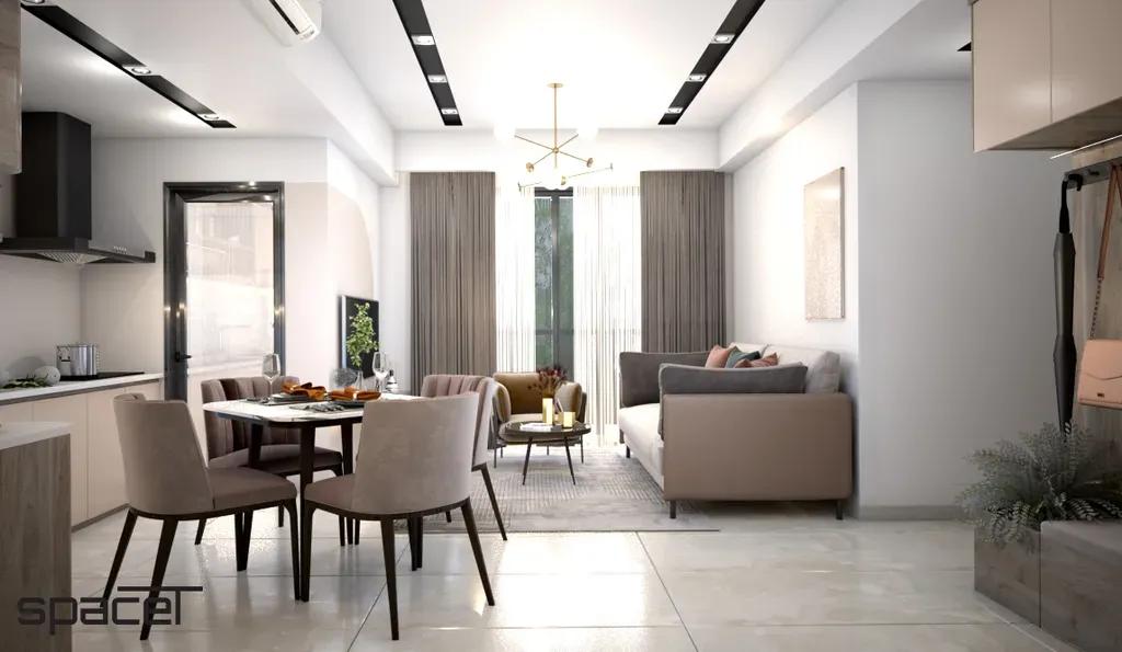 Phòng khách, Phòng ăn - Căn hộ The Ascentia - Phong cách Modern | Space T
